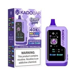 Grape Jam Kado Bar NI40K Ice+ Nic Control Disposable Vape