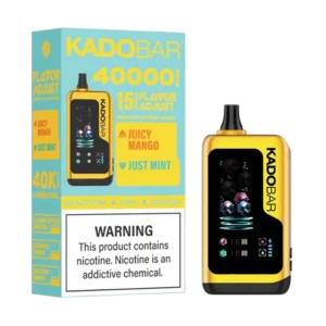 Kado Bar x Adjust Juicy Mango + Just Mint NI40K Ice + Nic Control Vape