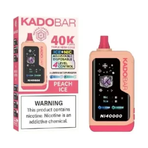 Peach Ice Kado Bar NI40K Ice + Nic Control Disposable Vape