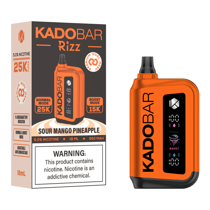 Sour Mango Pineapple Kado Bar Rizz 25K Puffs Disposable Vape